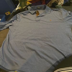 COPY - 2xlt blue with brown polo Ralph Lauren long sleeve multi color polo hors…